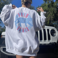 Leopard Print White Sweatshirt - Thumbnail 3