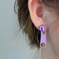 Zipper Slider Earrings - Thumbnail 1