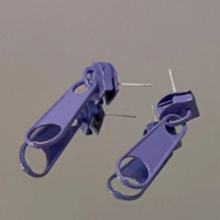 Zipper Slider Earrings - Thumbnail 2
