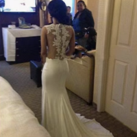 Mermaid Wedding Dresses Bridal Gown with Lace WD54 - Thumbnail 1