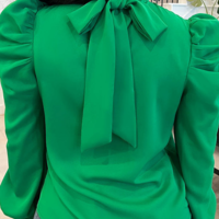 Design Women's Long Sleeve Puff Sleeve Shirt Top - Thumbnail 1