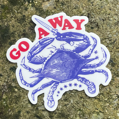 STAB CRAB vinyl sticker 3”