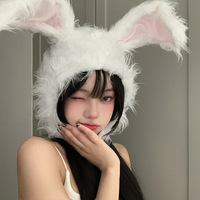 Fuzzy Bunny Ears Hat - Thumbnail 3