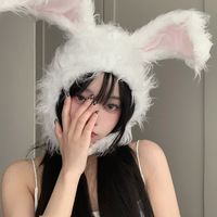 Fuzzy Bunny Ears Hat - Thumbnail 2