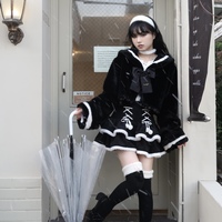 Winter Holiday Soft Plush Black Blue Red High Waist Short Skirt - Thumbnail 1