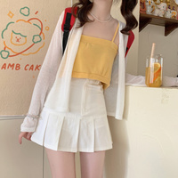 Summer Girl Cute Stylish Black Pink White New High Waist Short Skirt - Thumbnail 9