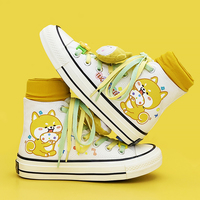 Cute Corgi Handpainted High Top Shoes  - 3colors - Thumbnail 5