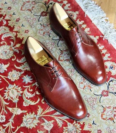 Men's Special Customise Brown Cow Leather Formal Lace Up Dress Handmade Shoes