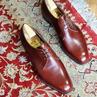 Men's Special Customise Brown Cow Leather Formal Lace Up Dress Handmade Shoes - Thumbnail 1