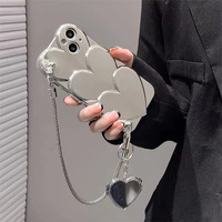 Cute Plated Silver Mirror Bracelet Phone Case For iPhone (iPhone11-iPhone13) - Thumbnail 1