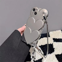 Cute Plated Silver Mirror Bracelet Phone Case For iPhone (iPhone11-iPhone13) - Thumbnail 2