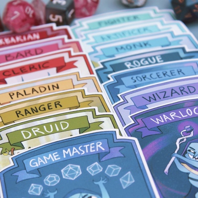 D&d class goblins stickers