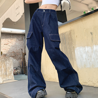 CONTRAST STITCH WORKER JEANS - Thumbnail 3