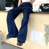 CONTRAST STITCH WORKER JEANS - Thumbnail 2