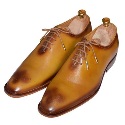 Hot sale customise attractive two tone shoes, genuine leather brogue toe lace up derby leather shoes - Thumbnail 3