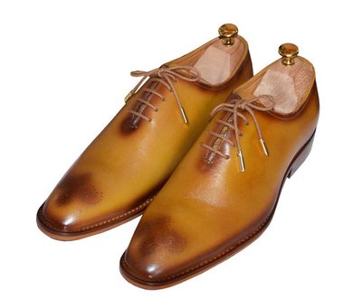 Hot Sale Customise Attractive Two Tone Shoes, Genuine Leather Brogue Toe Lace Up Derby Leather Shoes