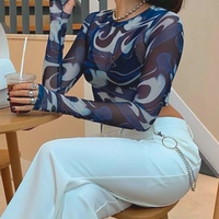 FLAME ILLUSION MESH TOP - Thumbnail 3