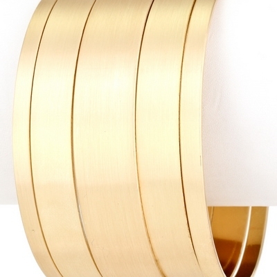 Melisma bangle set in matte gold
