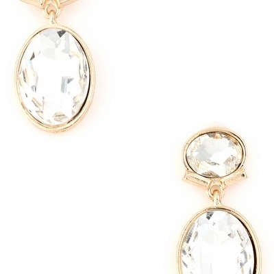 With love glass stone earrings