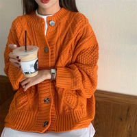 Vintage Round Neck Cardigan - Thumbnail 1