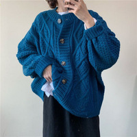 Vintage Round Neck Cardigan - Thumbnail 5