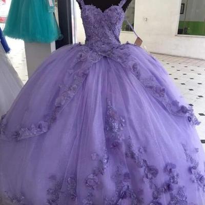 Elegant a line tulle prom dresses with applique  - Thumbnail 3