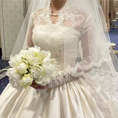 Vintage wedding dresses bridal gown with sleeves - Thumbnail 2