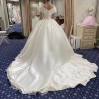 Off Shoulder Wedding Dresses Bridal Gown Solid WD345 - Thumbnail 2