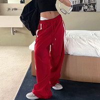 STRIPE WIDE LEG TRACK PANTS - Thumbnail 1