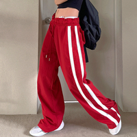 STRIPE WIDE LEG TRACK PANTS - Thumbnail 4