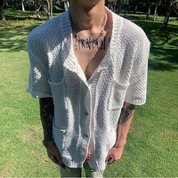 Free Shipping-90s KNITTED THROUGH SHIRT - Thumbnail 1