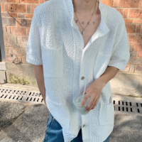 Free Shipping-90s KNITTED THROUGH SHIRT - Thumbnail 3
