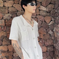 Free Shipping-90s KNITTED THROUGH SHIRT - Thumbnail 4