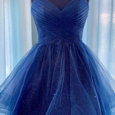 Homecoming dresses short,homecoming dresses spaghetti straps,homecoming dresses sparkly tulle,graduation dresses royal blue,1478 - Thumbnail 2