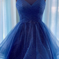 Homecoming Dresses Short,Homecoming Dresses Spaghetti Straps,Homecoming Dresses Sparkly Tulle,Graduation Dresses Royal Blue,1478 - Thumbnail 2