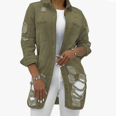 Fashion distressed denim-td