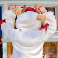 Christmas fleece antler coat - Thumbnail 3