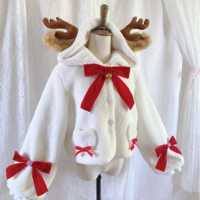 Christmas fleece antler coat - Thumbnail 6