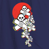 Skull Tee, Navy Blue - Thumbnail 1