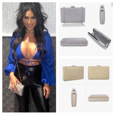 Rhinestone clutch-td