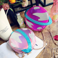 New creative oblique cross bag funny planet shoulder bag reflective laser bag oblique cross women's bag - Thumbnail 2