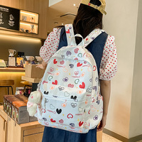 Korean ins cute cartoon printed backpack Japanese ulzzang college style cute girl schoolbag - Thumbnail 7
