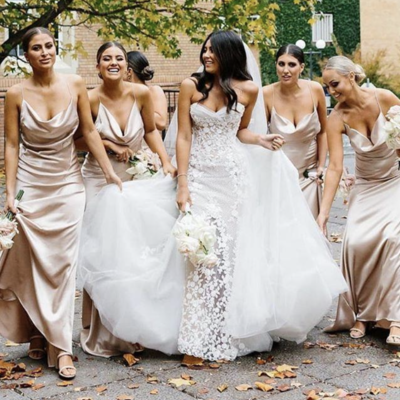 Spaghetti straps bridesmaid dresses for wedding party bd90 - Thumbnail 3