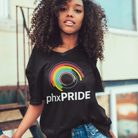 Phoenix Pride Logo Official Unisex V-neck T-shirt - Thumbnail 1