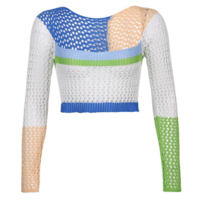 Y2K CROCHET TOP ( NEON GREEN + BLUE )  - Thumbnail 4