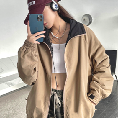 Free shipping-vintage 90s worker jacket - Thumbnail 3