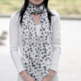 VIVI Magazine Recommended Style Five Stars Mixed Chiffon Long Scarf Shawl Wrap - Thumbnail 3