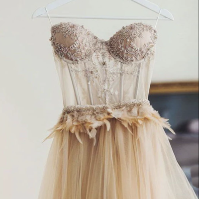 Sweetheart prom dresses floor length with appliques flowers - Thumbnail 2