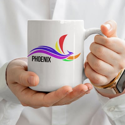 Rainbow phoenix coffee mug - Thumbnail 3