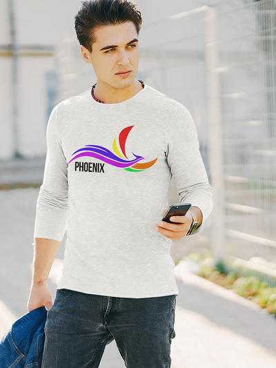 Rainbow Phoenix White Unisex Long Sleeve T-shirt